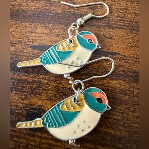 Colorful Bird Earrings for Pet Bird Lovers